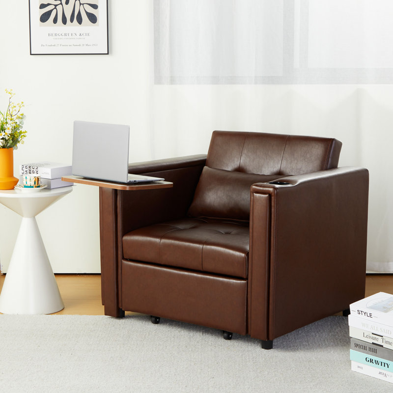 Irasemis 36.41 Wide Tufted Convertible Chair Latitude Run